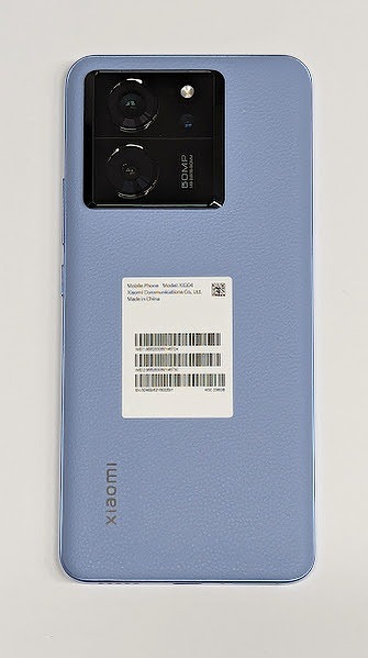 au Xiaomi 13T XIG04 アルパインブルー 背面