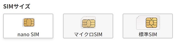楽天モバイル_SIMサイズ