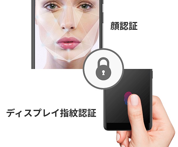 楽天モバイル Rakuten Hand 5G 指紋認証 顔認証 画面内指紋認証