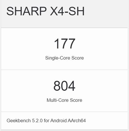 Android One X4 geekbench ベンチマークスコア