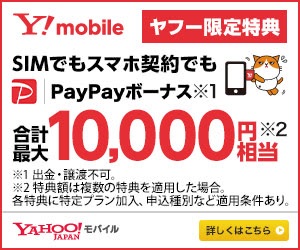 ワイモバイル ヤフー店 ヤフーモバイル キャンペーン PayPay